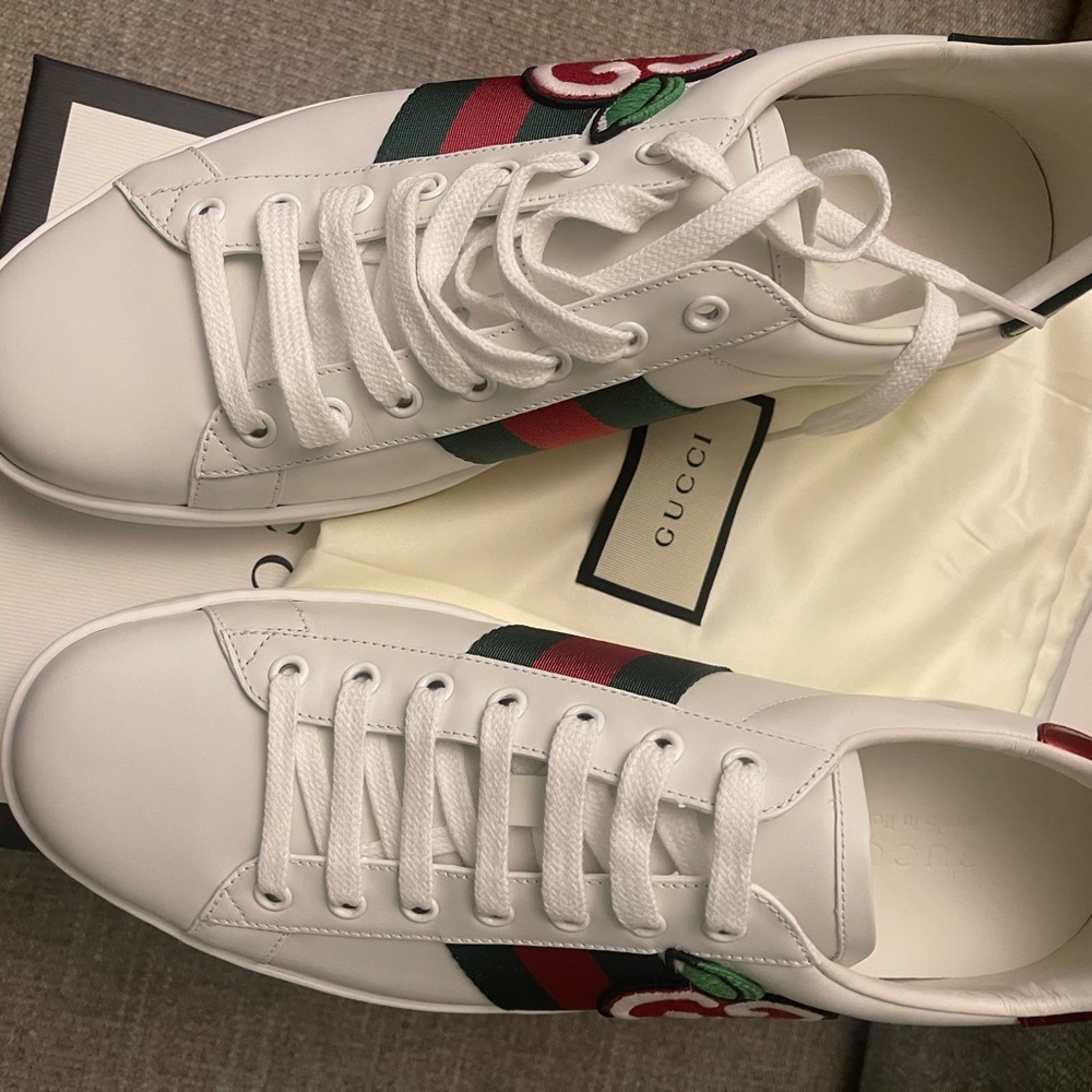 Gucci Mens Leather Sneaker Mens Size G 10 US 10.5